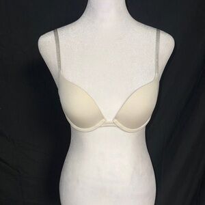 Calvin Klein 34B Cream Push-Up T-Shirt Bra